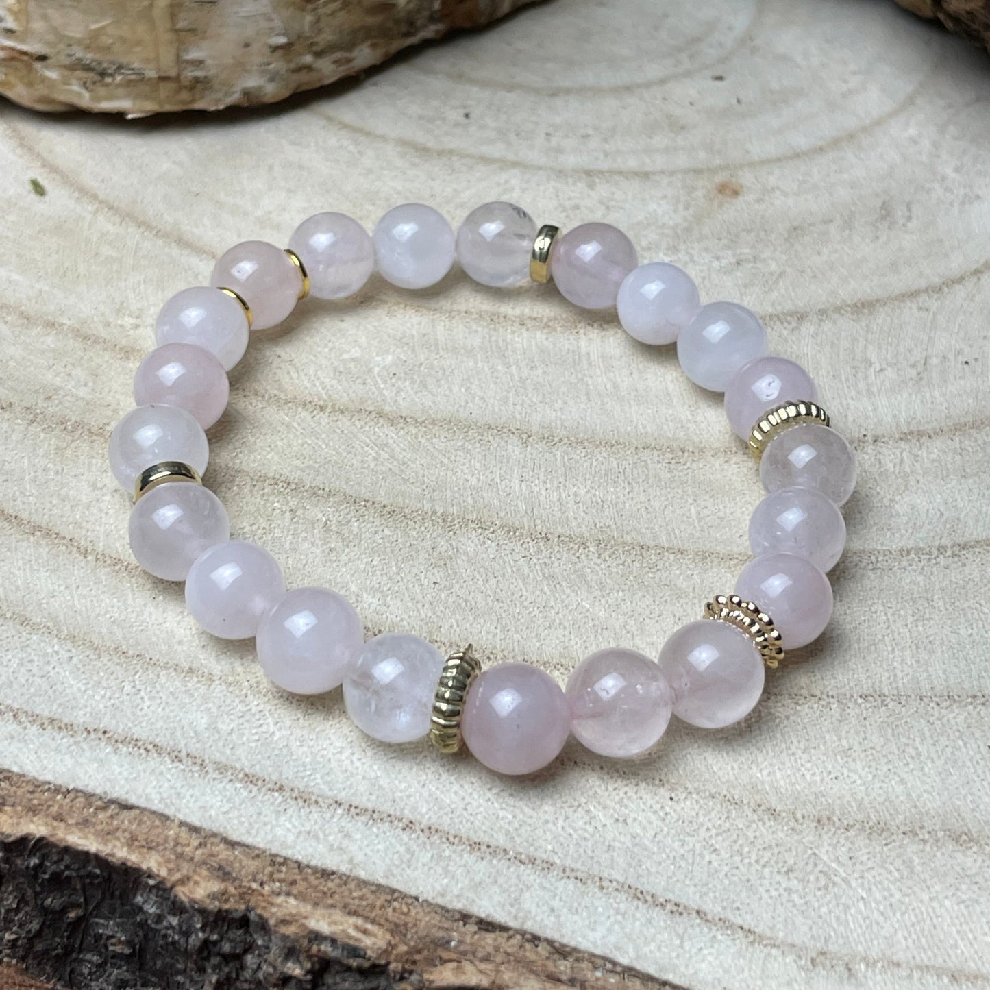 Bracelet "Amour inconditionnel" en QUARTZ ROSE