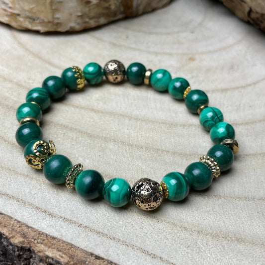 Bracelet "Paix" en MALACHITE