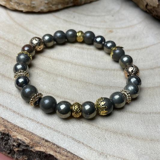 Bracelet "Abondance" en PYRITE