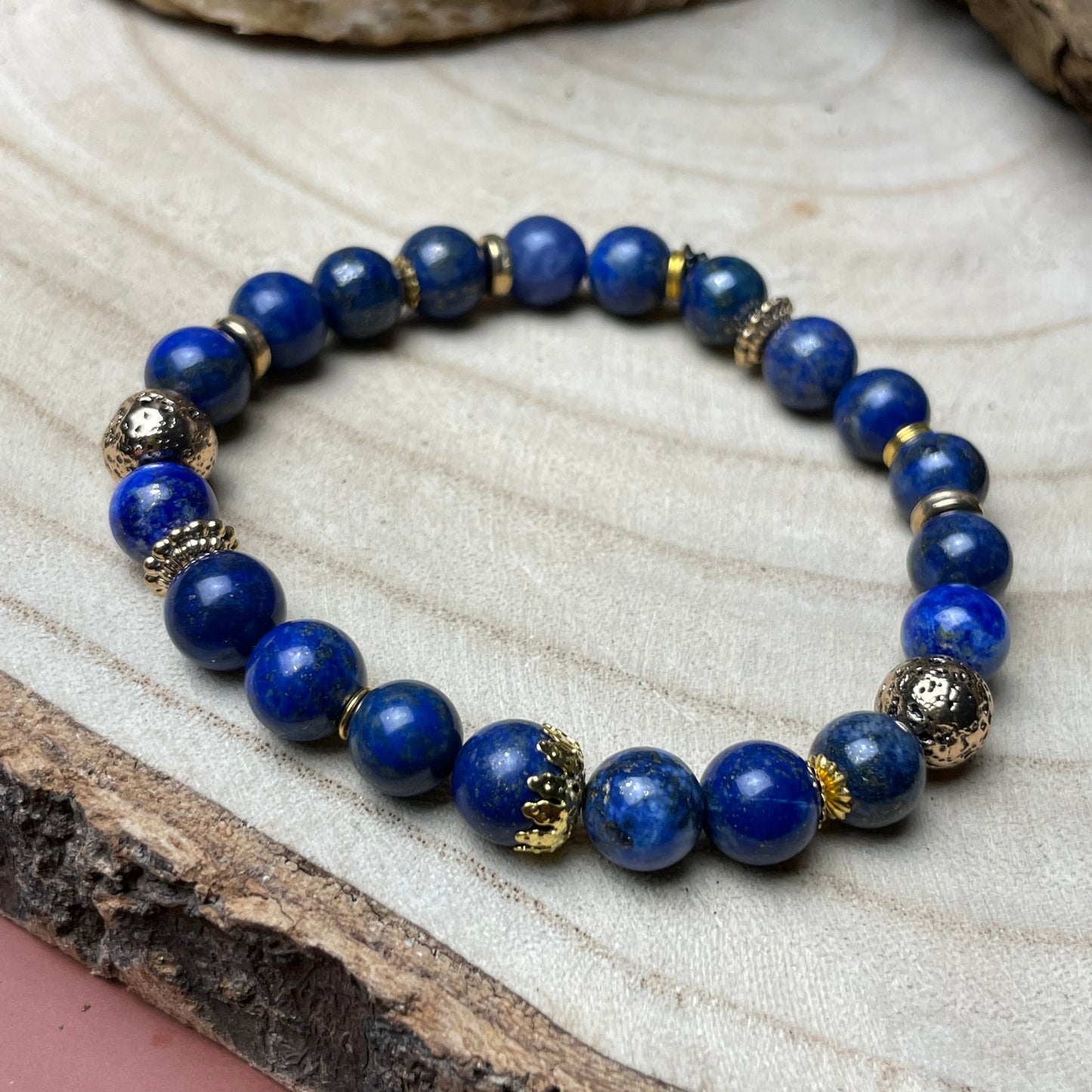 Bracelet "Contrôle" en LAPIS LAZULI AA
